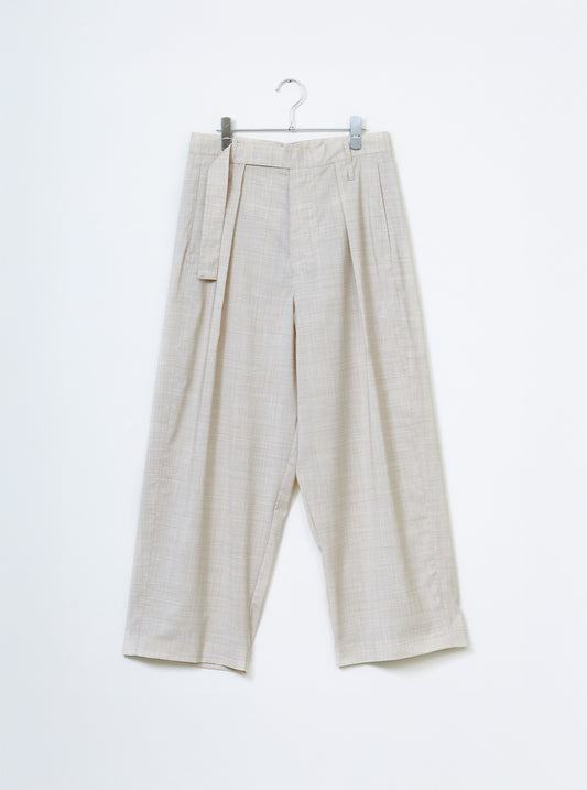 Single Pleat Trousers - Hay Tropical Suiting