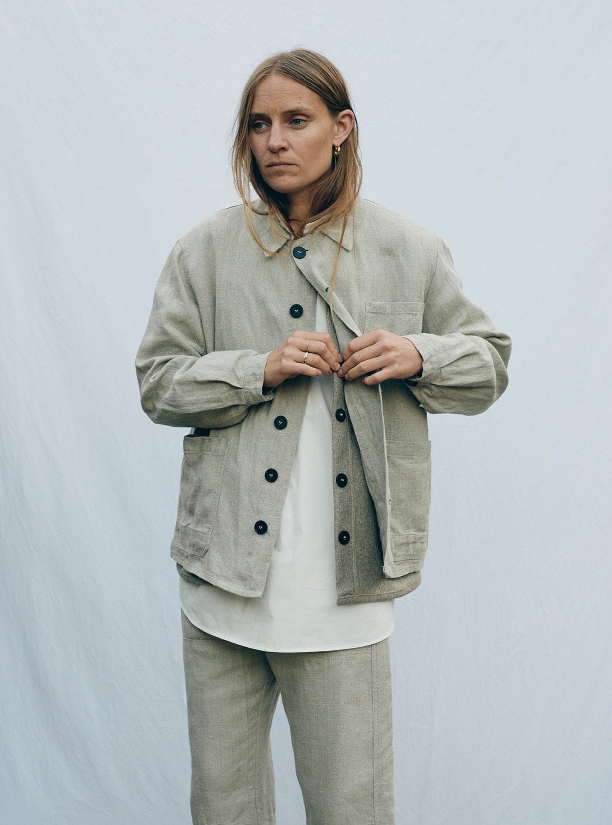 Propagator's Jacket with Liner - Natural Raw Linen